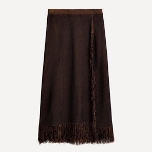 J.Crew Sweater Midi Skirt with Fringe